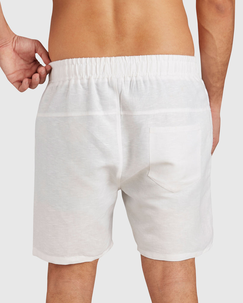 Cotton linen shorts mens on sale